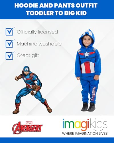 Marvel Spider-Man Miles Morales Toddler Boys Fleece Cosplay Pullover Hoodie and Pants Outfit Set 2T