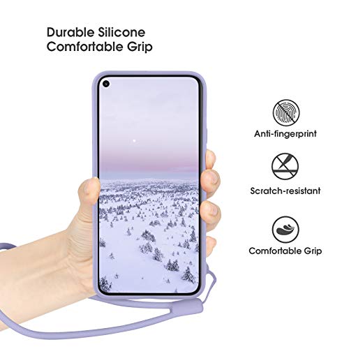 ABITKU Compatible with Google Pixel 4A 5G Case,Slim Silicone Gel Rubber Case Cover (with Microfiber Lining) Full Body Shockproof Design for Google Pixel 4A 5G 6.2 INCH (Clove Purple)