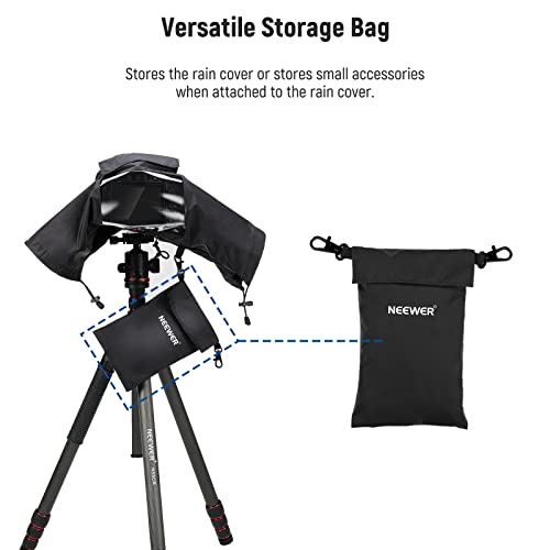 NEEWER Camera Rain Cover, Large Size Durable Nylon Raincoat Compatible with Canon Sony Nikon DSLR Mirrorless Vlog Camera & Lenses 300/400/500/600/800mm, with Sleeves/Drawstrings/Viewing Window, PB004