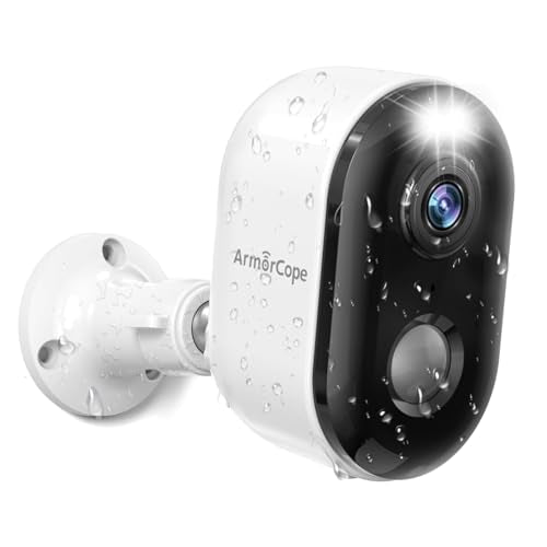 Security Cameras Wireless Outdoor, Battery Powered 2k Color Night Vision, AI Motion Detection Spotlight Siren, IP66 Weatherproof, 2-Way Talk, SD/Cloud Storage, 2.4Ghz WiFi Cameras for Home Security