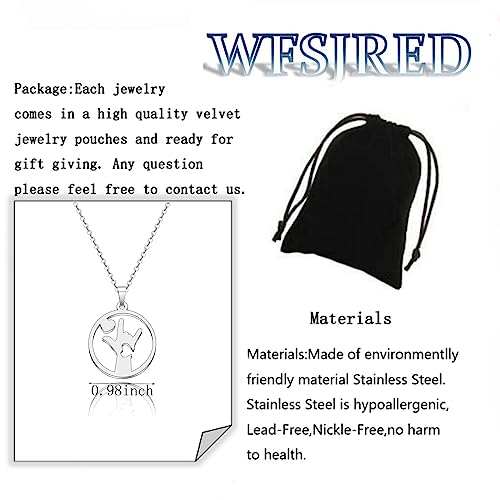 WFSJRED ASL Necklace I Love You Hand Sign Language Charm Pendant Necklace Hand Gestures Jewelry Gift for Deaf (ASL Necklace s)