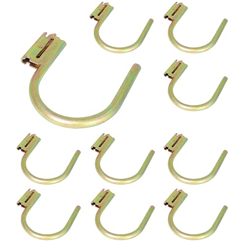 VIRTIONZ E Track J Hooks E Track Accessories for Enclosed Trailer,Workshop & Garage,Maximum Load 1400 Pounds -10PACK