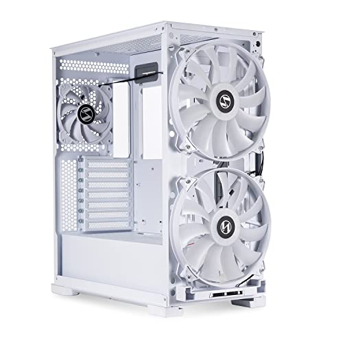 LIAN LI LANCOOL 215 E-ATX PC Case, RGB Gaming Computer Case Features High Airflow with 2x200mm ARGB Fans & 1x120mm Fan Pre-Installed and Mesh Front Panel, Tempered Glass Mid-Tower Chassis (Black)