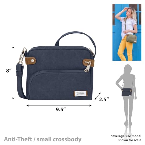 Travelon Anti-theft Heritage Crossbody Bag, Indigo, One Size