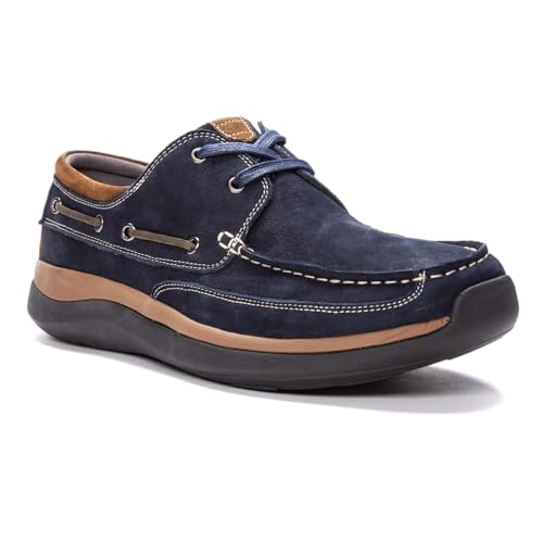 Propét Men's Pomeroy Boat Shoes, Timber, 11.5 Medium US