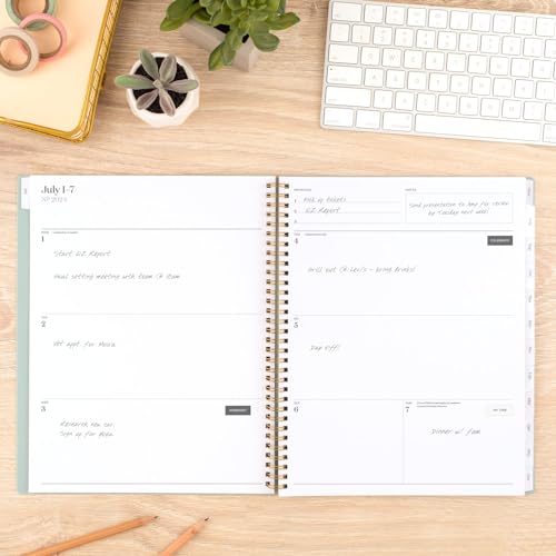 Cambridge Planner 2024-2025 Academic, Weekly & Monthly, 8-1/2" x 11", Large, WorkStyle Classic, Mellow Frost (1606-905A-46)