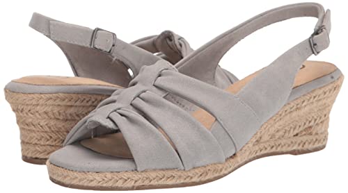 Bella Vita Women's Cheerful Wedge Sandal, Natural Linen Print, 10 X-Wide