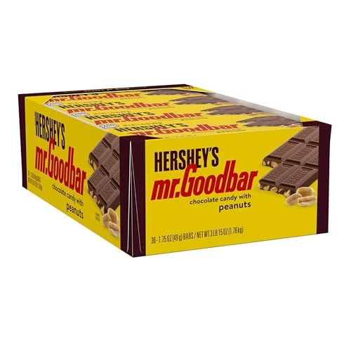 HERSHEY'S MR. GOODBAR Chocolate with Peanuts Candy Bars, 1.75 oz (36 Count)