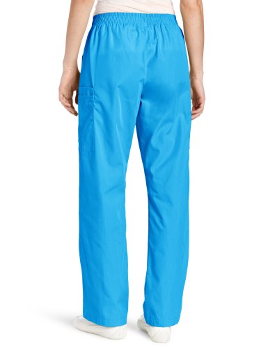 WonderWink Women's Quebec Full Elastic Cargo Pant, Black, Medium/Tall