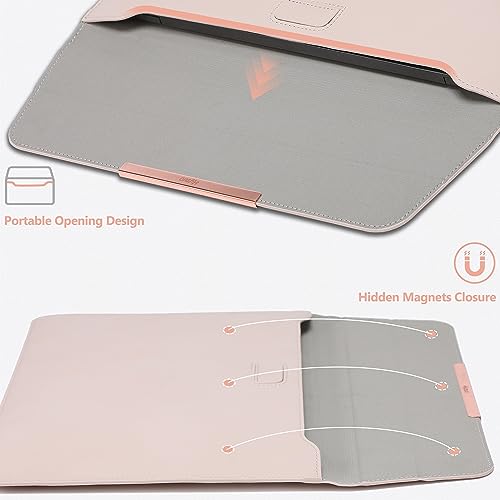 HYZUO 13.3-14 Inch Laptop Sleeve Case with Stand for MacBook Pro 14 M4/M3/M2/M1 2025-2021, MacBook Air/Pro 13.3, 13.8/13.5 Surface Laptop, HP Spectre X360 13/14, Space Gray(Smiley)