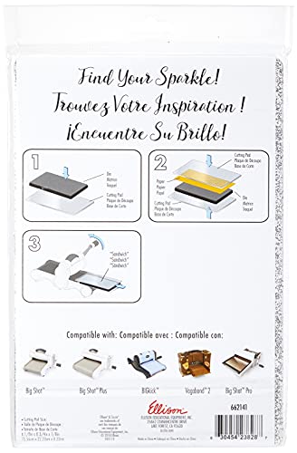 Sizzix Silver Glitter Cutting Pad Standard Clear Slr