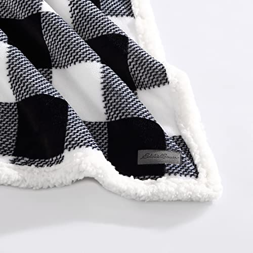 Eddie Bauer - Queen Blanket, Reversible Fleece & Faux Shearling Bedding, Perfect for Layering, Dorm Essentials (Solid Navy)