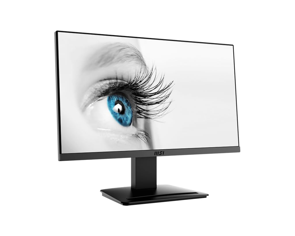 MSI PRO MP223, 22-inch VA 1920 x 1080 (FHD) Computer Monitor, 100Hz, Adaptive-Synch, HDMI, Video Port, VESA Mountable, Tilt, 1ms, Black