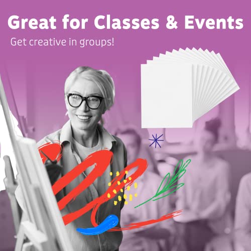 Artlicious Canvases for Painting - Pack of 12, 12 x 16 Inch Blank White Canvas Boards - 100% Cotton Art Panels for Oil, Acrylic & Watercolor Paint