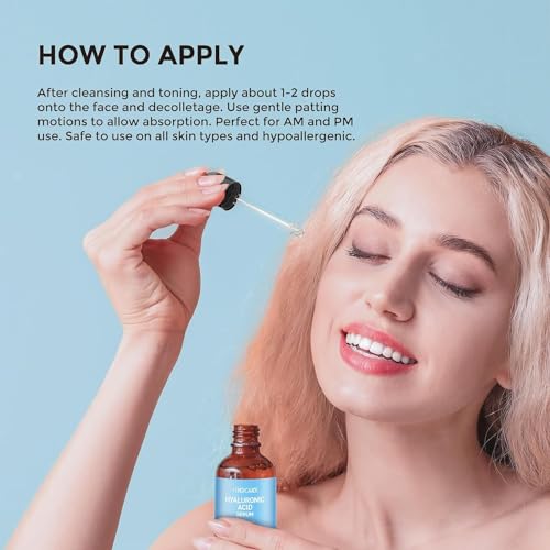 +1HEROLABS Hyaluronic Acid Serum for Face Anti Aging, Fine Lines, Dark Spots, & Dry Skin - Hydrating Facial Serum - Best Face Serum for Moisturizing and Wrinkle Reducing, 2 Packs