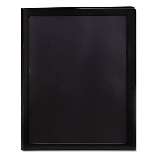Smead Frame View Poly Two-Pocket Folder, Letter Size, Black, 5 Per Pack (87705) (Pack of 1)