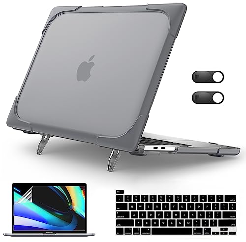 CISSOOK Heavy Duty Case for MacBook Pro 13 Inch Case 2023 2022 2021 2020 Release Model A2338 M2 M1 A2289 A2251, Shockproof Dual Layer Cover + Keyboard Cover for MacBook Pro 13” with Touch Bar - Khaki