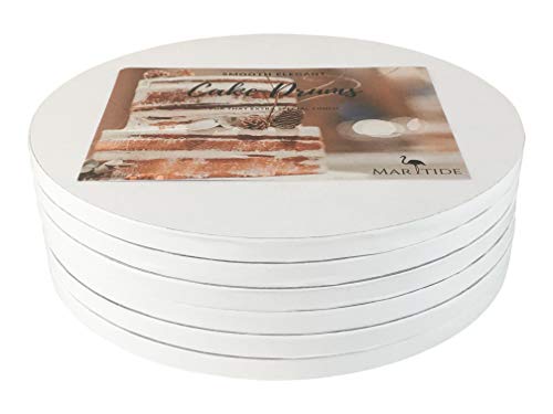 16 Inch Cake Board Drums Round, 6-Pack, Gold, Sturdy 1/2” Thick for Heavy Or Multi-Tiered Cakes