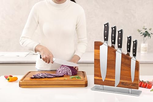 Magnetic Knife Block Without Knives,Magnetic Universal Stands with Strong Enhanced Magnets Strip Kitchen Storage Cutlery Large Organizer ，Knife Holder for Kitchen Organizer