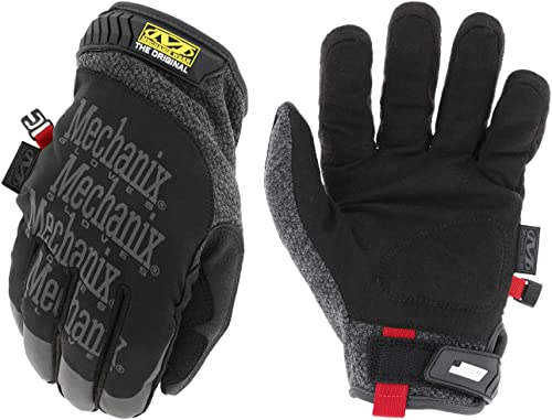 Mechanix Wear: ColdWork Original Winter Work Gloves with Secure Fit, Equipped with 40g 3M Thinsulate, Wind + Water Resistant, Touch Capable Winter Gloves, For Mild Cold Weather (Black/Gray, Small)