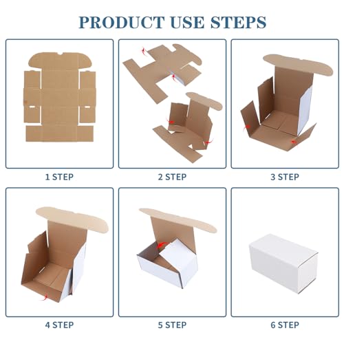 ZBEIVAN 9x6x3 White Shipping Boxes Set of 25, Corrugated Cardboard Mailer Boxes for Packaging Small Business Mailing Gifts