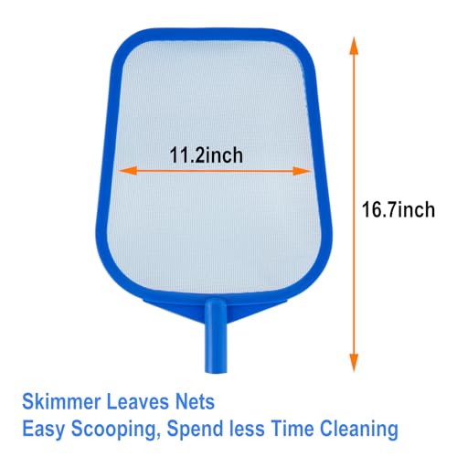 Tavaleu Pool Skimmer- Pool Skimmer Net without Pole, Swimming Pool Skimmer Net with Reinforced Frame, Pool Nets for Cleaning