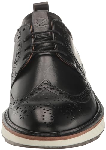 ECCO Men's ST. 1 Hybrid Brogue Oxford, Black/White, 5-5.5