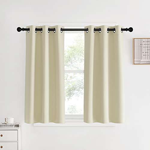 NICETOWN Blackout Draperies Curtains, All Season Thermal Insulated Solid Grommet Top Blackout Curtains/Drapes for Kid's Room (Navy, 1 Pair, 34 x 48 inches)