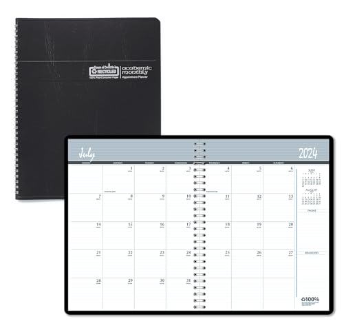 House of Doolittle 2024-2025 Monthly Planner, Academic, Black Cover, 8.5 x 11 Inches, July - August (HOD26502-25)