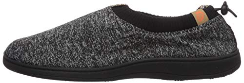 Acorn Women's Explorer Water Repellent Moc Slipper with Adjustable Toggle, Black Heather, Small