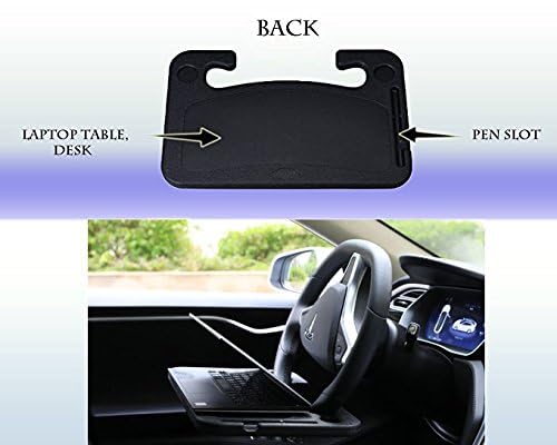Steering Wheel Tray, Car Table Tray, Steering Wheel Desk for Laptop and Vehicle Seat Mount Notebook Laptop Eating Desk,car Trays for Eating Black