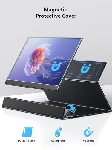 Pornitor Portable Monitor, 14 inch 3:2 QHD IPS Laptop Monitor, Dual USB C HDMI Laptop Screen Extender, 2160*1440P Gaming Display with 2 Speakers, Travel Monitor for Laptop PS4/5 PC Phone Xbox Switch