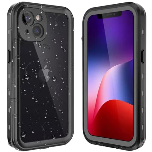 JoniSerl for iPhone 15 Case Waterproof,Shockproof Dustproof IP68 Waterproof iPhone 15 Case Built-in Screen Protector Charging Magnetic Ring for iPhone 15 Case Cover Black