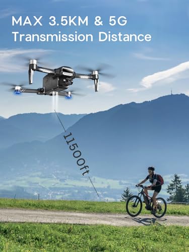 TRIPLEFINE TF35 PRO 2-Axis Gimbal Drone with Camera 4K, 2 Batteries 80-Min Flight Time, 11500 FT Range Transmission, 4K/30FPS Camera GPS-Drone, FAA Certification Completed