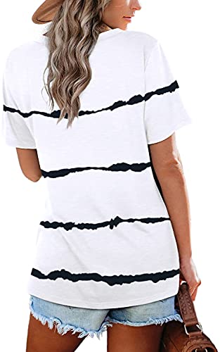 Lunivop Womens T Shirt Summer Casual Square Neck Short Sleeve Solid Color Basic Tee Top