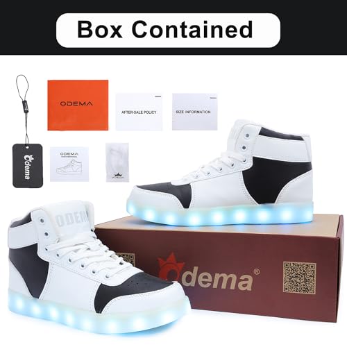 Odema V3 Aurora Unisex High Top Light Up Shoes, Sneakers with Lights for Men，Women, Led Light Shoes,USB Charging Glowing Shoes for Teens