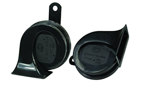 HELLA 012010971 Black 12V Trumpet Horn Kit (Universal Fit-Blister Pack)
