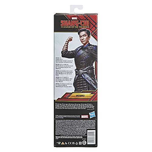 Marvel Hasbro Titan Hero Series Shang-Chi and The Legend of The Ten Rings Action Figure 12-inch Toy Wenwu for Kids Age 4 and Up, Black