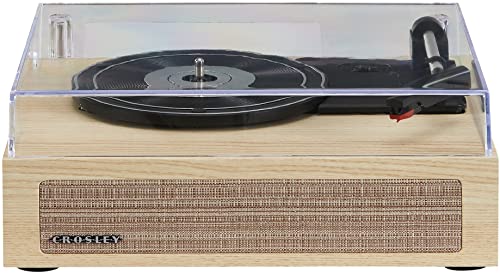 Crosley CR6042A-NA Scout 3-Speed Bluetooth Turntable with Built-in Speakers, Natural