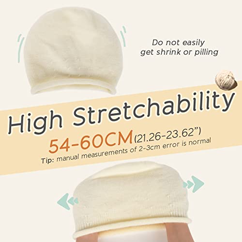 FURTALK Slouchy Beanies for Women Winter Hats Soft Warm Beanie Hat Ladies Knitting Skull Beanies Beige
