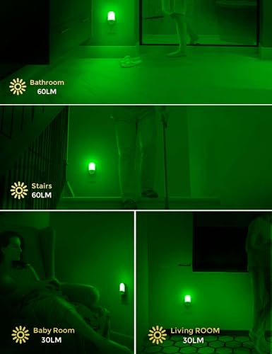 L LOHAS LED Motion Sensor Night Light, 2Pack, Motion Activated Night Light, Night Lights Plug into Wall Motion Sensor, 3000K Warm White, Adjustable Brightness 30/60LM, for Kids Adults Bathroom Bedroom