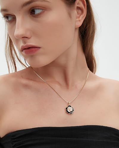 Gifts for Wife, Anniversary Gifts for Wife from Husband, Wife Birthday Gift Ideas, 18K Gold Flower Pendant Necklace for Women | Romantic Gift for Her | Best Jewelry Presents for Christmas/Valentine