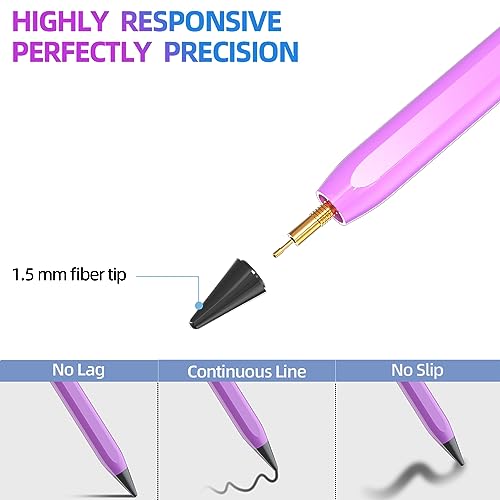 Stylus Pen for iPad, Apple Pencil for iPad 10th 9th Gen, Apple Pen iPad Pencil for iPad Air 5/4/3rd, iPad Pro 11/12.9 Inch, with Palm Rejection & Tilt Sensitivity, Magnetic Stylus iPad Pen, Black