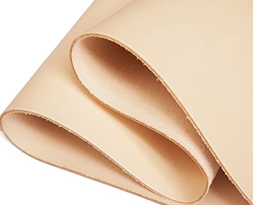 Genuine Leather Sheets Tooling Leather Full Grain Leather 3.6mm-4.0mm (9-10oz) Thick Cowhide Leather Pieces Square for Crafts Heavy Weight (Sienna, 12"x24“)