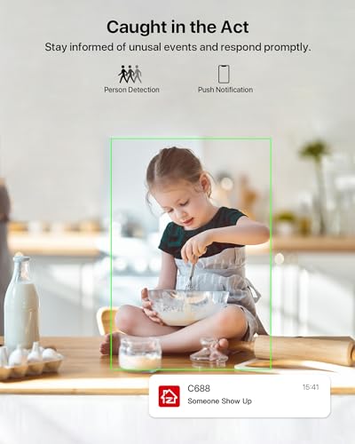 ZOSI Indoor Security Camera for Baby/Pet Monitor, C688 1080P Home Surveillance WiFi Camera with Phone App, AI Motion Detection, 2-Way Audio, Night Vision, SD Card/Cloud Storage, Works with Alexa