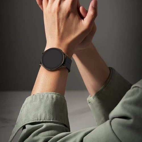 Amzpas Bands Compatible with Samsung Galaxy Watch 6 Band 40mm 44mm, Samsung Galaxy Watch 6 Classic Bands 43mm 47mm, 20mm Soft Silicone Sport Replacement Strap for Galaxy Watch 6 Band Women Men (White)