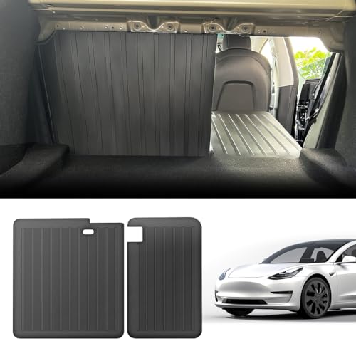 LASFIT Rear Seat Back Cover Fit for Tesla Model 3 Second Row Backrest Protector, TPE Wear Resistant Seat Mat for 2017-2023 Accessories, 2 PCS