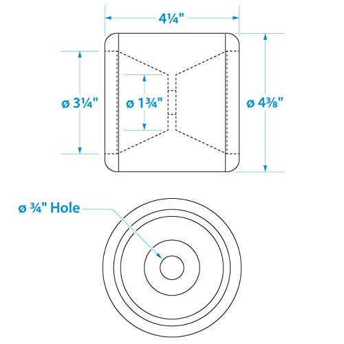Seachoice Molded Ribbed Wobble Roller, Black, Boat Trailer, 4-1/4 in. X 3/4 in.