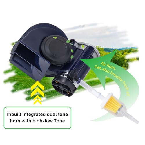 FARBIN Mini Air Horn 12V 150db Super Loud, Compact Car horn with Compressor and Wiring Harness for Any 12V Vehicles