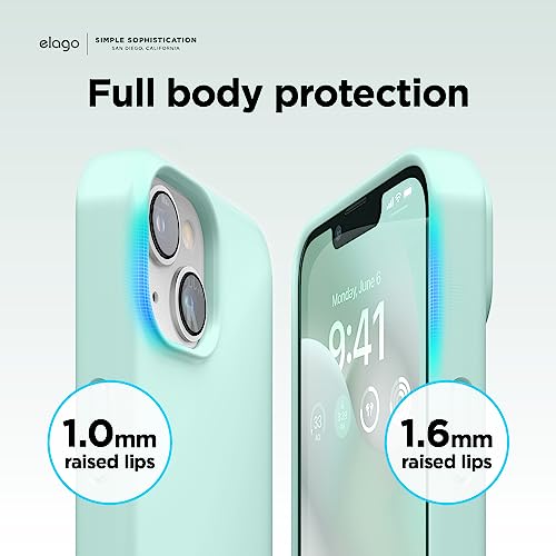 elago Compatible with iPhone 14 Plus Case, Liquid Silicone Case, Full Body Protective Cover, Shockproof, Slim Phone Case, Anti-Scratch Soft Microfiber Lining, 6.7 inch (Purple)